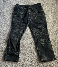 Idogear Mens Tactical Black Camouflage Ripstop Multi Pocket Pants Size 38W