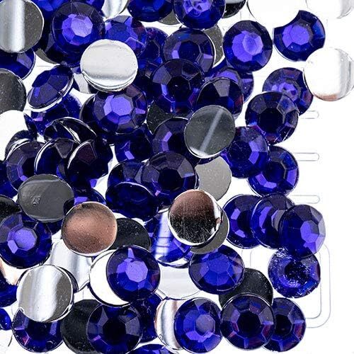 John Bead Acrylic Round Flat Back Rhinestones 8mm (ss39) Purple 1000pcs/Bag - Picture 1 of 1