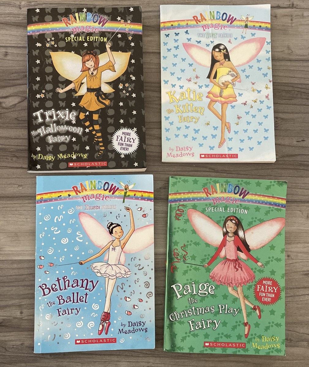Set of 4 Rainbow Magic Fairy Paperbacks by Daisy Meadows