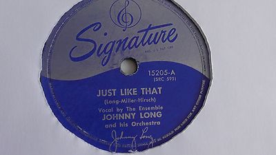 Johnny Long - 78rpm single 10-inch – Signature #15205 Just