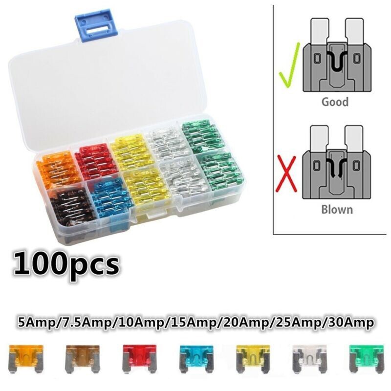 80 Auto Car Truck APM ATM Mini Blade Fuse 5/ 7.5/ 10/ 15/ 20/ 25/ 30/ 35 AMP Set - Foto 7