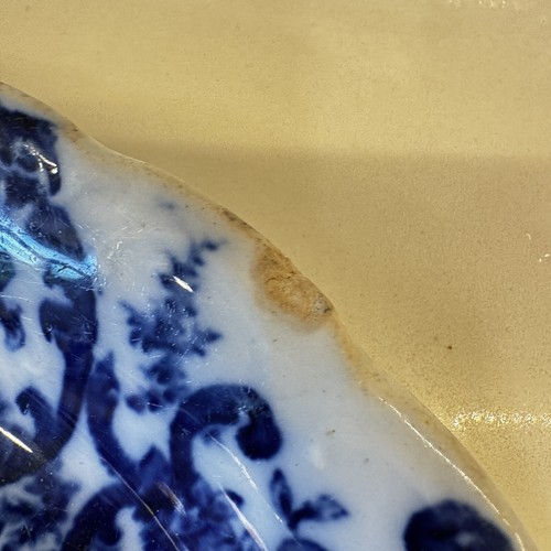 Plato grande Mercer semivítreo flujo azul para servir cachemira flujo azul - Imagen 10 de 17
