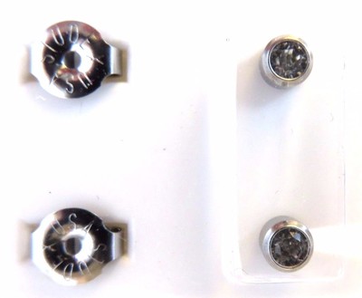 4mm Studex medizinische Ohrstecker Ohrringe Kristalle Edelstahl Zargenfsg rund