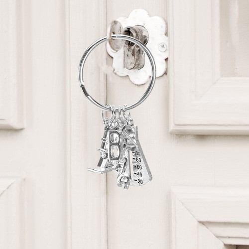 Microscope Key Ring Chemistry Pendant Keychain Graduation Present - 第 3/12 張圖片