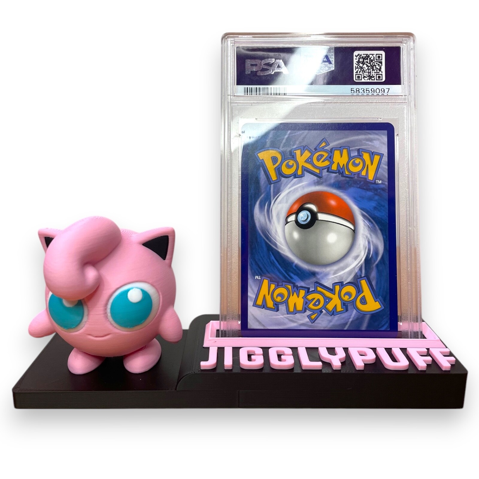 PSA/ACE Graded Jigglypuff Pokemon Card Holder - Customizable Stand Display  