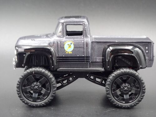 1956 56 Ford F100 Pick-Up Camion 4X4 Grigio 1:64 Diorama Scala Modellino Auto - Foto 7 di 8