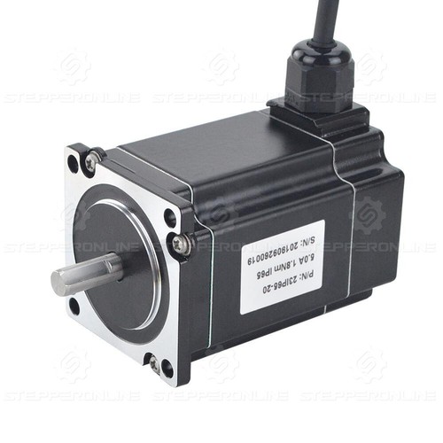 Motor paso a paso STEPPERONLINE Nema 23 1.8° 5A 2Nm Φ8mm IP65 impermeable CNC - Imagen 2 de 6