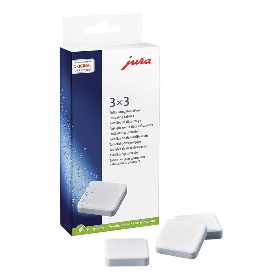 9pc Jura Espresso/Coffee Machine Descaling And Protection Cleaning Tablets 