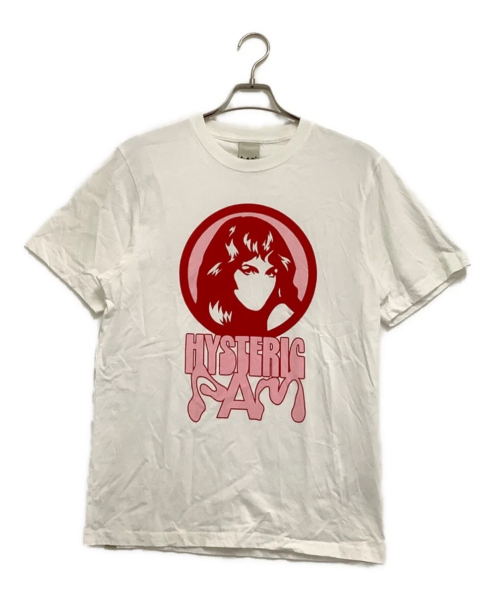 HYSTERIC GLAMOUR Short-sleeved PAM EYES T-shirt Men Size M WHT Cotton Used