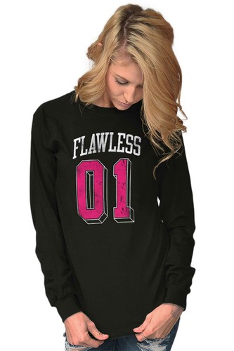 Flawless Confident Girly Cute Athlete Sports Long Sleeve T Shirt Tees For Women - 第 3/9 張圖片