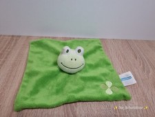 Babylove Schmusetuch Frosch 🐸 grün gestreift mit Kleeblatt von DM Baby Love