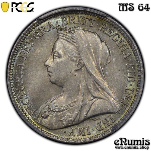 Great Britain, Victoria, Shilling 1900, nicely toned, PCGS MS 64 - Picture 3 of 8
