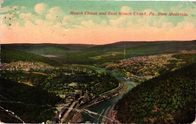 Vintage Postcard - 1914 Mauch Chunk And East Mauch Chunk Pennsylvania PA