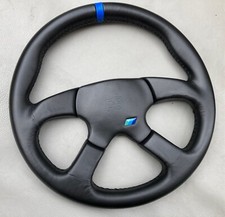 Original 1990's OEM FORD RS MOTORSPORT "ATIWE" 4 Spoke Leather Steering Wheel