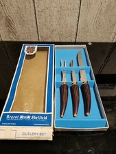 Vintage Regent Sheffield Cutlery Set Stainless English Blades Thanksgiving