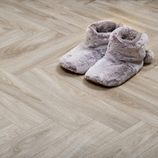 Sunbeam Herringbone Vinyl Flooring 2m / 4m Width Cushioned Lino Roll Flooring