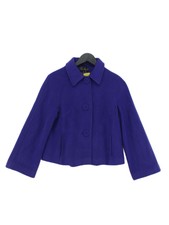 Luisa Spagnoli Women's Coat Uk 14 Purple Cashmere With Wool Overcoat
