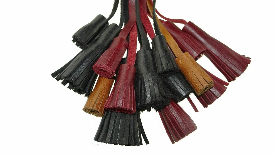 Leather tassel tag pull tie 165 SOLD original decoration toggle shoe/bag tassels - Image 2 of 4