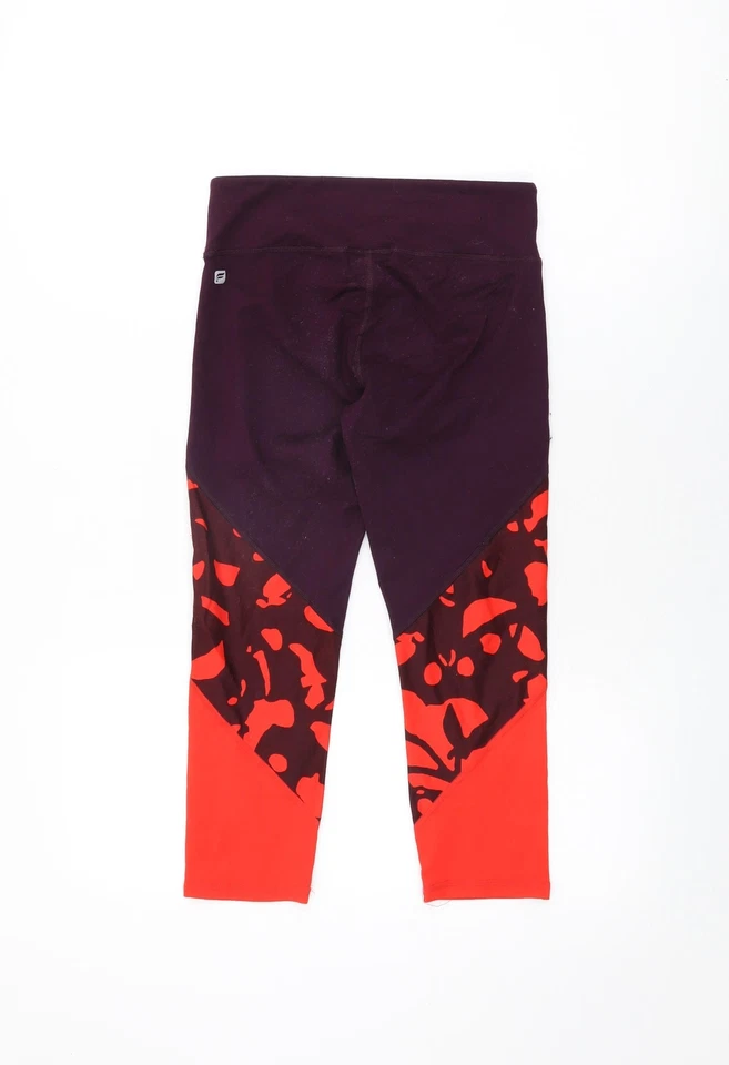 Fabletics Womens Purple Geometric Polyester Pedal Pusher Leggings Size XS L20.5  - Image 2 of 4