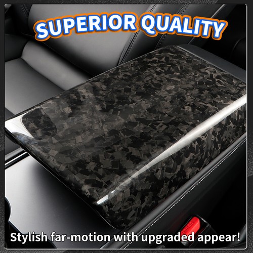 For 2017-2023 Tesla Model 3/Y Forged Carbon Fiber Center Armrest Box Cover - Picture 4 of 8