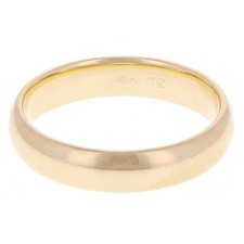 14k Yellow Gold Solid Comfort Fit Wedding Band 4mm Ring Sizes 5-13