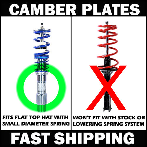 MK1 Pillow Ball Camber Kit Plates Civic FD1 FD2 FD2 4 Coilover Kits Strut Mount - Picture 3 of 7