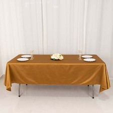 60" x 102" GOLD Scuba Polyester Rectangular TABLECLOTH Party Events Decorations