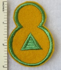 ROK KOREAN ARMY 8th INFANTRY DIVISION PATCH Triangle Center 1950s Vintage KOREA