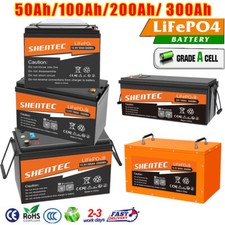12V/24V 30AH 50AH 100AH 200AH Lithium Deep Cycle LiFePO4 Battery Monitor RV Boat