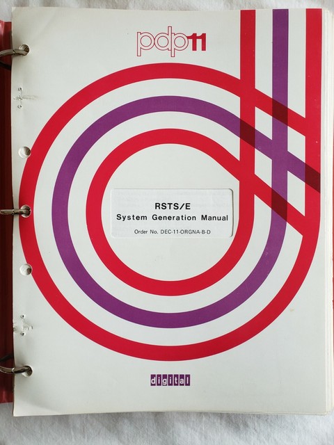 Vintage DEC PDP-11 RSTS/E System Generation Manual 1975 Digital Equipment Corp