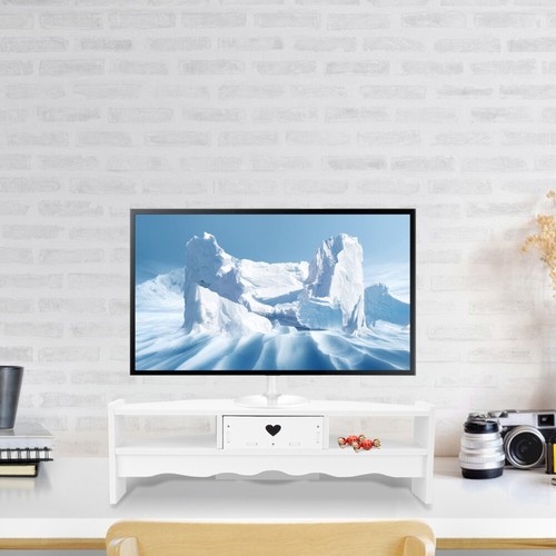 Increased Monitor Stand Office Work Computer Desk Desktop Organizer - Afbeelding 4 van 12