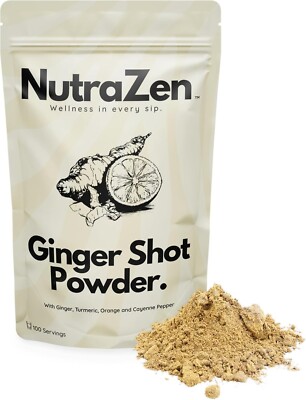 Ingwer Kurkuma Shot Pulver 100g | 100 Portionen | Detox, Immun, ohne Zucker