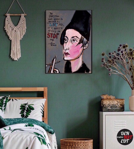Ayn Rand Poster mit Zitat Póster Neu UV Giclée Druck 12 x 18 Zoll Reproduktion - Bild 3 von 3