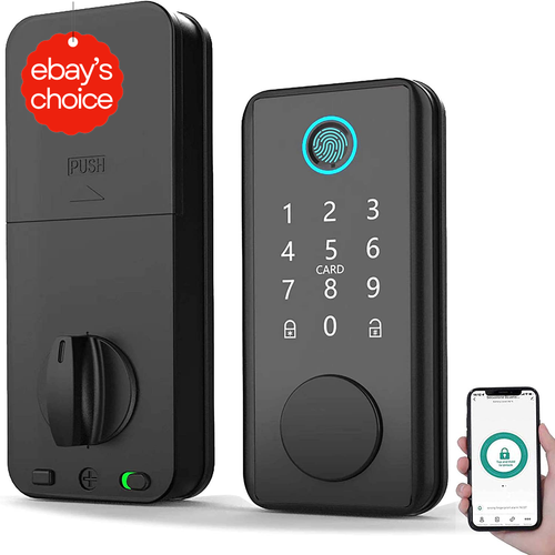 Smart Lock 6 in 1 Touch Bluetooth Fingerprint Biometric Deadbolt - Picture 9 of 12