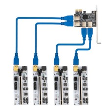 4pcs PCI-E Express 1x to 16x Riser Card Adapter PCIE 1 to 4 Slot Port Multiplier