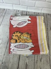 Garfield Twin Flat Sheet 1978 United Feature Syndicate Burlington 72Wx94L VTG