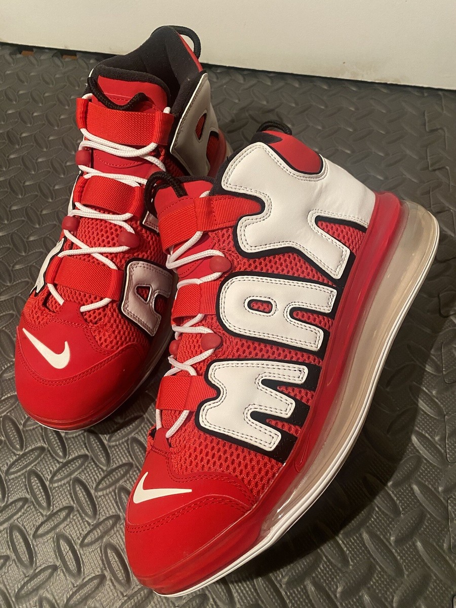 NEW Nike Air More Uptempo 720 Max University Red Men's Size 11 NEW Nike Air More Uptempo 720 Max University Red Men's Size 11
