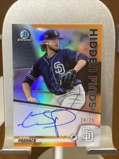 /25 SP 2020 BOWMAN CHROME CHRIS PADDACK HIDDEN FINDS AUTO ORANGE REFRACTOR