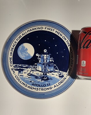 Genuine Limited Edition Delft Apollo 11 Plate, 8.5'' diameter