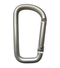 Pack 150 pcs 3" Heavy Duty Carabiner Black D Clip Key Chain Spring  D Shape