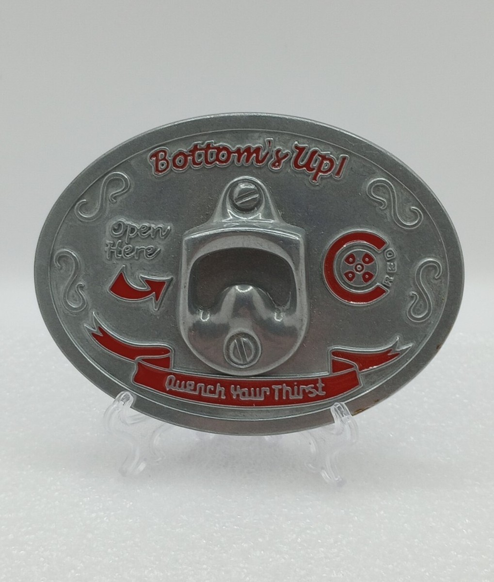 Vintage Bartenders Bottle Opener Belt Buckle - Bottom display picture 2