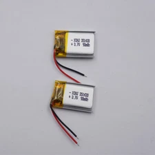 2pcs 3.7v 90mah Rechargeable Polymer Li Battery 351420 For Headset Bluetooth Pen