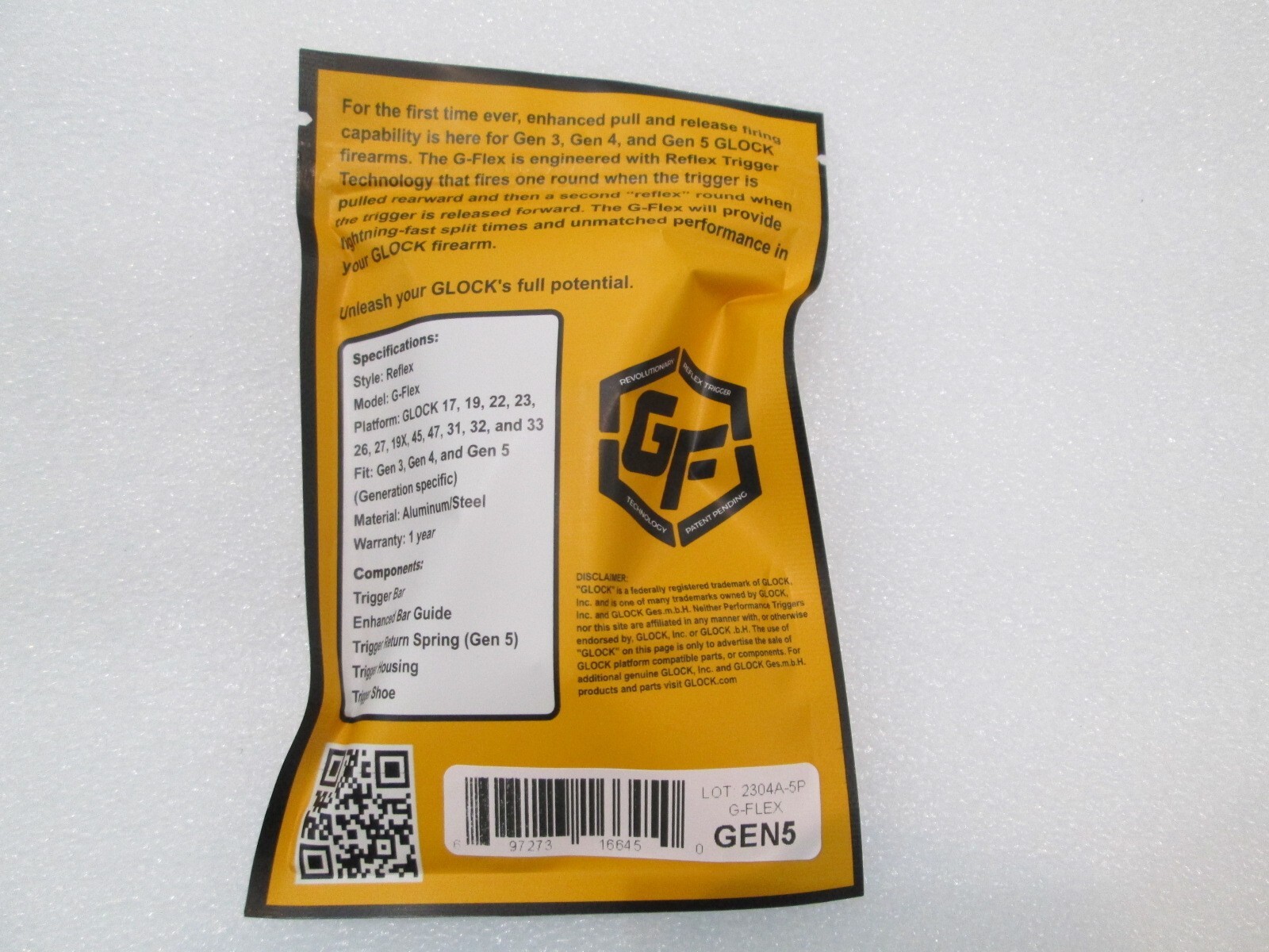 G Flex Glock Reflex Trigger G Flex 17 19 22 23 26 27 19X 45 47 31 GEN 5 g-flex-glock-reflex-trigger-g-flex-17-19-22-23-26-27-19x-45-47-31-gen-5