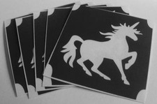 bm221 GLITTERTATTOO 10 x stencil UNICORN glitter tattoo must have L K 