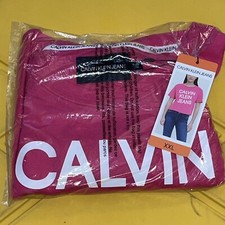 Authentic Calvin Klein Jeans CK Crop Sweatshirt XXL Short Sleeve Logo Print Gift