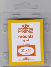Prinz / Scott Stamp Mounts 22x25 mm 40 Clear For Regular US Post Issues Vertical