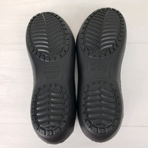 Crocs Women’s Kadee Black Rubber Ballet Flat Size 10 - Picture 7 of 9