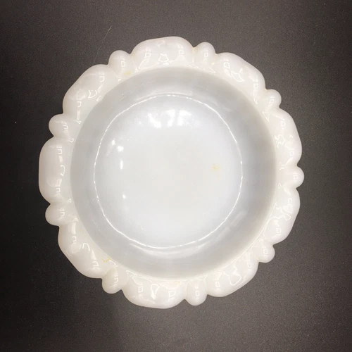 Anchor Hocking Milk Glass Ashtray 4 inches Mid Century Modern