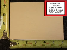 10 Pieces, 6" x 4.25" Vegetable Tanned Cowhide 3 to 4 oz. Tooling Leather Pieces