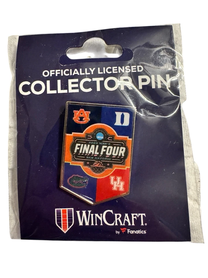2025 Финал четырех NCAA турнир Сан-Антонио Pin Флорида герцог Оберн Хьюстон новый! - Изображение 2 из 3
